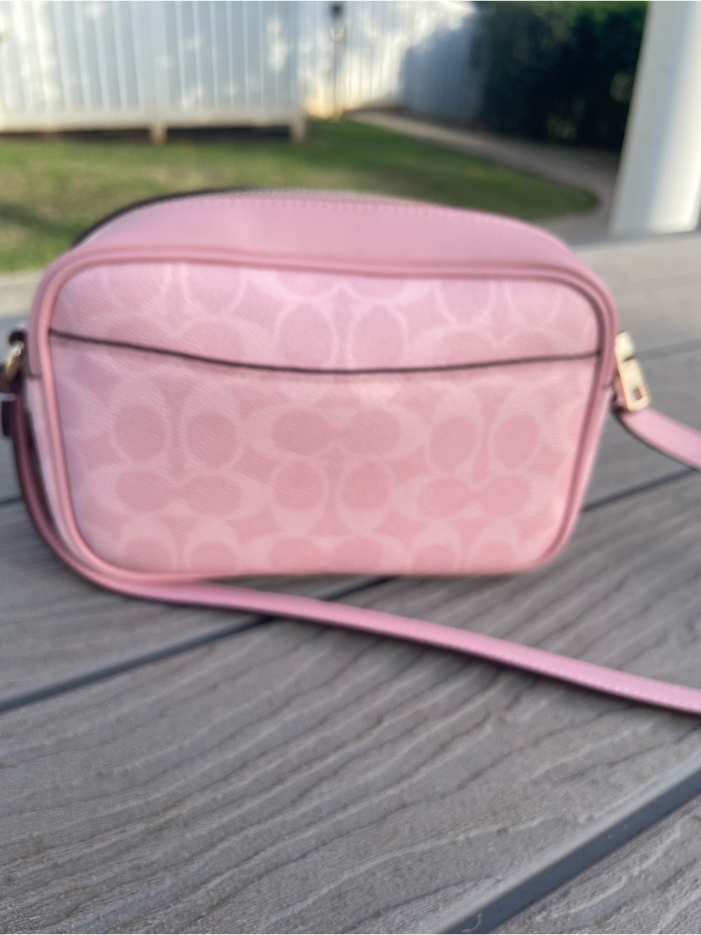 Coach Mini Jamie Pink Signature Crossbody - Picture 12 of 14